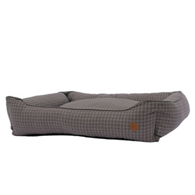 Ancol Grey Check Dog Bed Soft Machine Washable Non Slip Base Pet Puppy Cushion 84x105cm Price Comparisons | Compare The Build