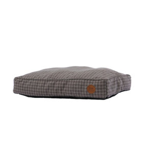 Ancol Grey Check Dog Mattress Soft Comfortable Machine Washable Pet Puppy Bed 75x60cm