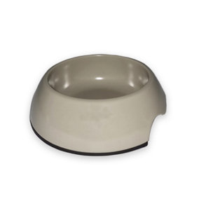 Ancol Grey Melamine Pet Feeding Bowl Dishwasher Safe Non Slip Base Dog Puppy Feeding Dish 175ml
