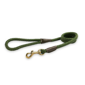 Ancol Heritage Heavy Duty Nylon Green Rope Lead Pet Leash Accessory 1.07m x 12mm, Size 4-8