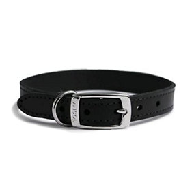 Ancol Heritage Leather Collar Black 20-26cm Size 1