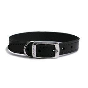 Ancol Heritage Leather Collar Black 26-31cm Size 2