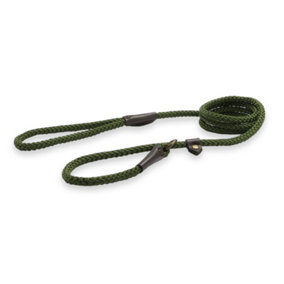 Ancol Heritage Walking Nylon Green Rope Slip Lead Pet Leash Training Accessory, 1.5 m x 8
