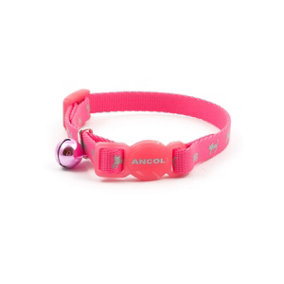 Ancol Hi-Vis Safety Kitten Collar, Neon Pink
