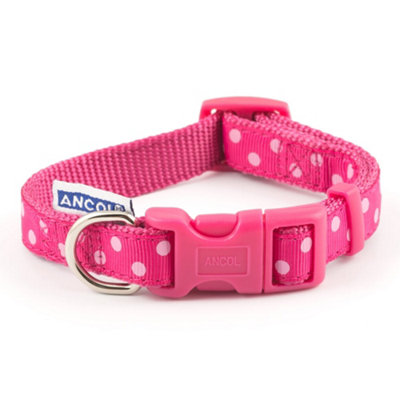 Ancol Indulgence Vintage Polka Nylon Adjustable Collar 20-30 cm Raspberry/Pink Price Comparisons | Compare The Build