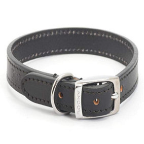 Ancol - Leather Collar Black - 16"