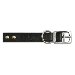 Ancol Leather Stud Collar Black 35-43 cm, size 4