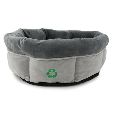 Ancol Made From Oval Indoors Padded Grey Dogs Oval Donut Bed Puppy
