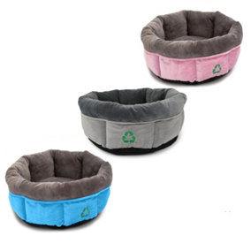 Ancol Made From Oval Indoors Padded Pink Dogs Oval Donut Bed Puppy Kennel Pet Cushion Pad, 60cm