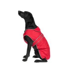 Ancol Muddy Paws All Weather Stormguard Coat .Poppy Red. Size Small/Medium ( Length 35cm, up to 56cm girth)