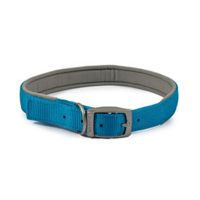 Ancol Padded Viva Collar with Buckle Blue 50-59 cm Size 7 XL