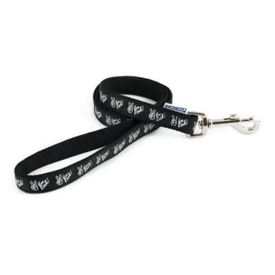 Ancol Patterned Collection Weatherproof Hardwearing You Rock Lead Pet Leash Training Accessory, 1m x 19mm