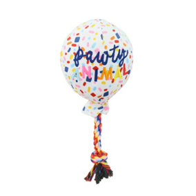 Ancol Pawty Balloon Dog Toy Soft Squeaky Cuddly Interactive Pet Puppy Plushie