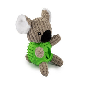 Ancol Playtime Tough Tummies Koala Dog Toy Fun Interactive Squeaky Cuddly Pet Puppy Plush
