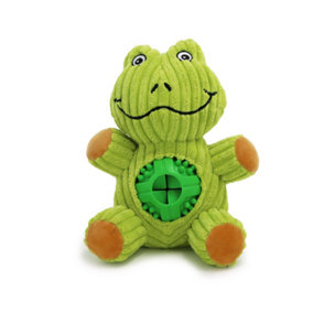Ancol Playtime Treat Ball Belly Frog Dog Toy Fun Interactive Squeaky Cuddly Pet Puppy Plush
