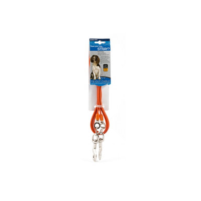 Ancol PVC Easy Tie Out Comfortable Cable Orange Lead Pet Leash Training ...