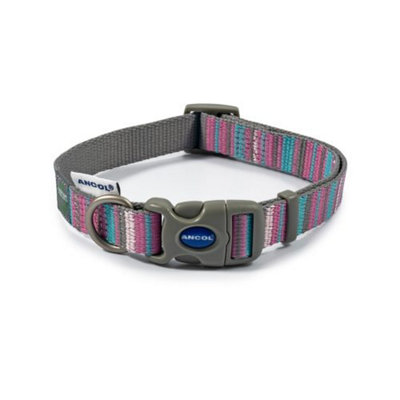 Ancol Recycled Bottles Collar Pink Candy Stripe 45-70cm Price Comparisons | Compare The Build