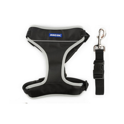 Ancol Reflective Travel and Exercise Black Dog Harness Pet Leash Training Accessory 42 - 66cm, Medium Price Comparisons | Compare The Build