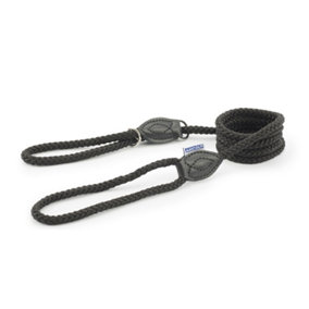 Ancol Rope Slip & Control Lead Black 1.5mx12mm