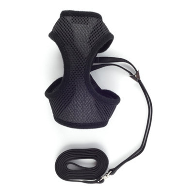 Ancol Soft Mesh Cat Black Harness and Lead Set Pet Leash Training Accessory 15cm, Medium Price Comparisons | Compare The Build