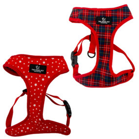 Ancol Tartan Star Reversible Dog Harness Soft Breathable Secure Fit Lightweight Pet Puppy Lead Large