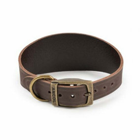 Ancol Timberwolf Leather Collar Sable Size 4, To Fit Neck 35-43 cm, Collar Width 1.9 cm