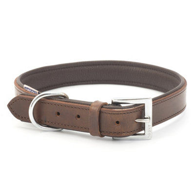 Ancol Vintage Adjustable Comfortable Padded Leather Dog Collar Pet Training Accessory 59 68 cm Size 9 DIY at B Q