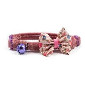 Ancol Vintage Bow Safety Cat Collar, Pink