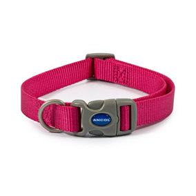 Ancol Viva Adjustable Collar Pink Size 1-2/ Small Fits neck 20-30 cm Quick Fit Lightweight Weather Proof