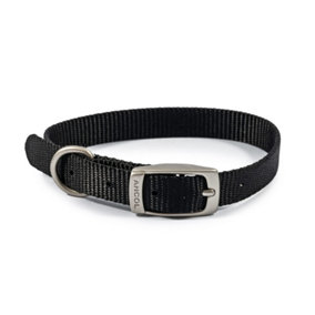 Ancol Viva Lightweight Buckle Collar Black, Size 2 to fit 26-31 cm, Weather Proof