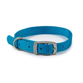 Ancol Viva Lightweight Buckle Collar Blue, Size 1 to fit 20-26 cm, Weather Proof