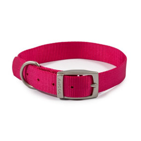Ancol Viva Lightweight Buckle Collar Pink, Size 5 to fit 35-43 cm Weather Proof