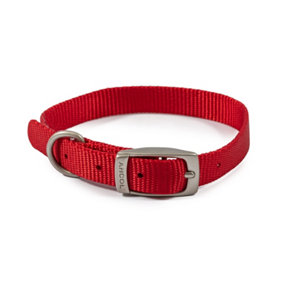 Ancol Viva Lightweight Buckle Collar Red, Size 1 to fit 20-26 cm, Weather Proof