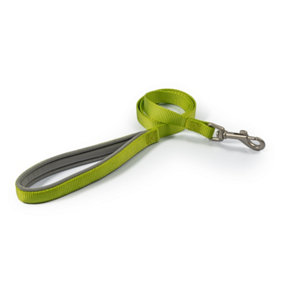 Ancol Viva Padded Lightweight Weatherproof Adjustable Lime Lead Pet Leash Training Accessory 1m x 19mm