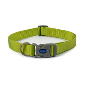 Ancol Viva Quick Fit Adjustable Weatherproof Safe Lime Dogs Collar Pet Training Accessory 45-70cm, Size 5-9