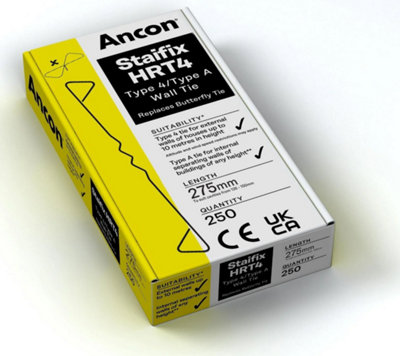 Ancon HRT4 275mm Long Wall Tie - Box Of 250