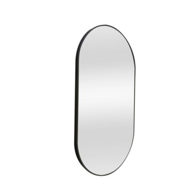 Anderson Black Oval Metal Wall Mirror  90 x 50cm