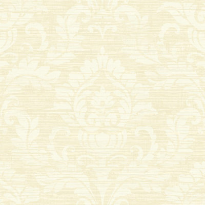 Anderson Prints Classic Damask Cream Wallpaper Acrylic Coated Feature Wall