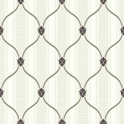 Anderson Prints Floral Trellis Purple Wallpaper Acrylic Coated Feature Wall