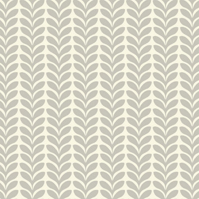Anderson Prints Silver Leaf Stripes Wallpaper Metallic Shine Acrylic Coated