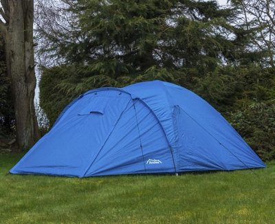 Andes 4 Person Easy Pitch Tent BLUE