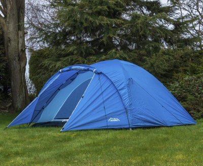 Andes 4 Person Easy Pitch Tent - BLUE