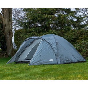 Andes 4 Person Easy Pitch Tent - GREY