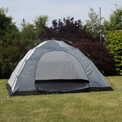 Andes 4 Person Easy Pitch Tent - GREY