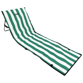 Andes Folding Beach Lounger Mat Chair - GREEN
