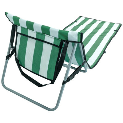 Andes Folding Beach Lounger Mat Chair - GREEN