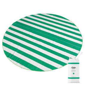 Andes Microfibre Beach Towel - Green 190cm Round