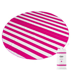 Andes Microfibre Beach Towel - Pink 190cm Round