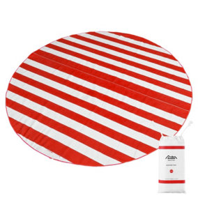 Andes Microfibre Beach Towel - Red 190cm Round