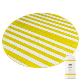 Andes Microfibre Beach Towel - Yellow 190cm Round